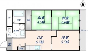 河内花園駅 徒歩13分 4階の物件間取画像